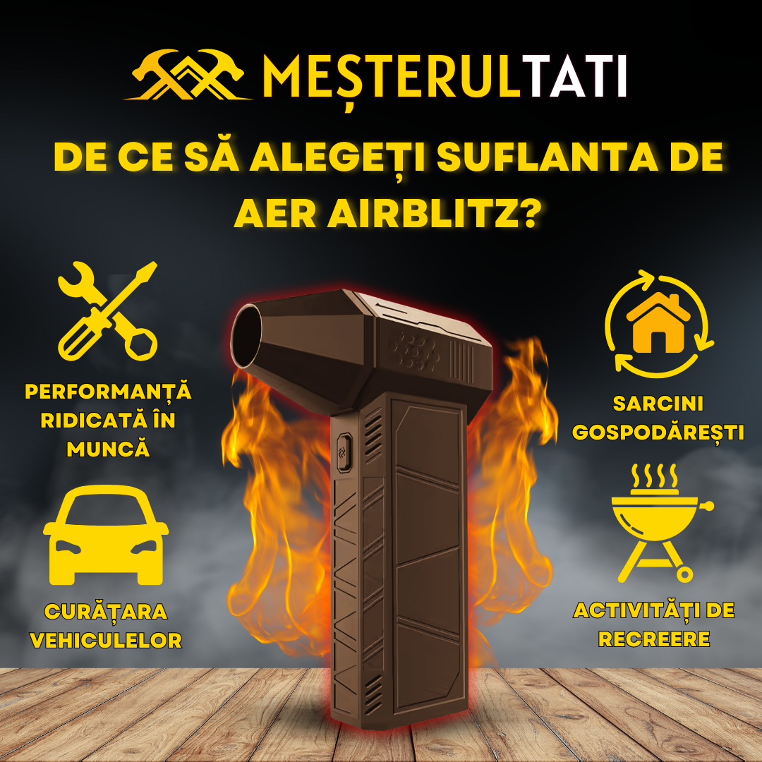 AirBlitz - Suflantă profesională compactă cu aer